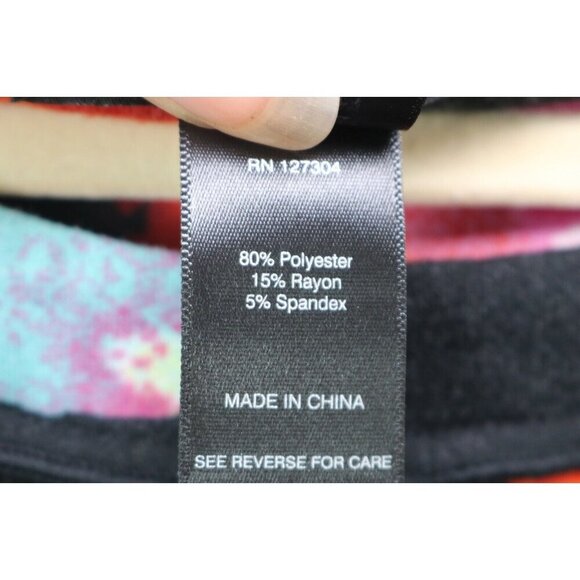 Ali Miles Long Sleeve Art to Wear Top-Size 1X-Boho Artsy Colorful - Picture 7 of 11